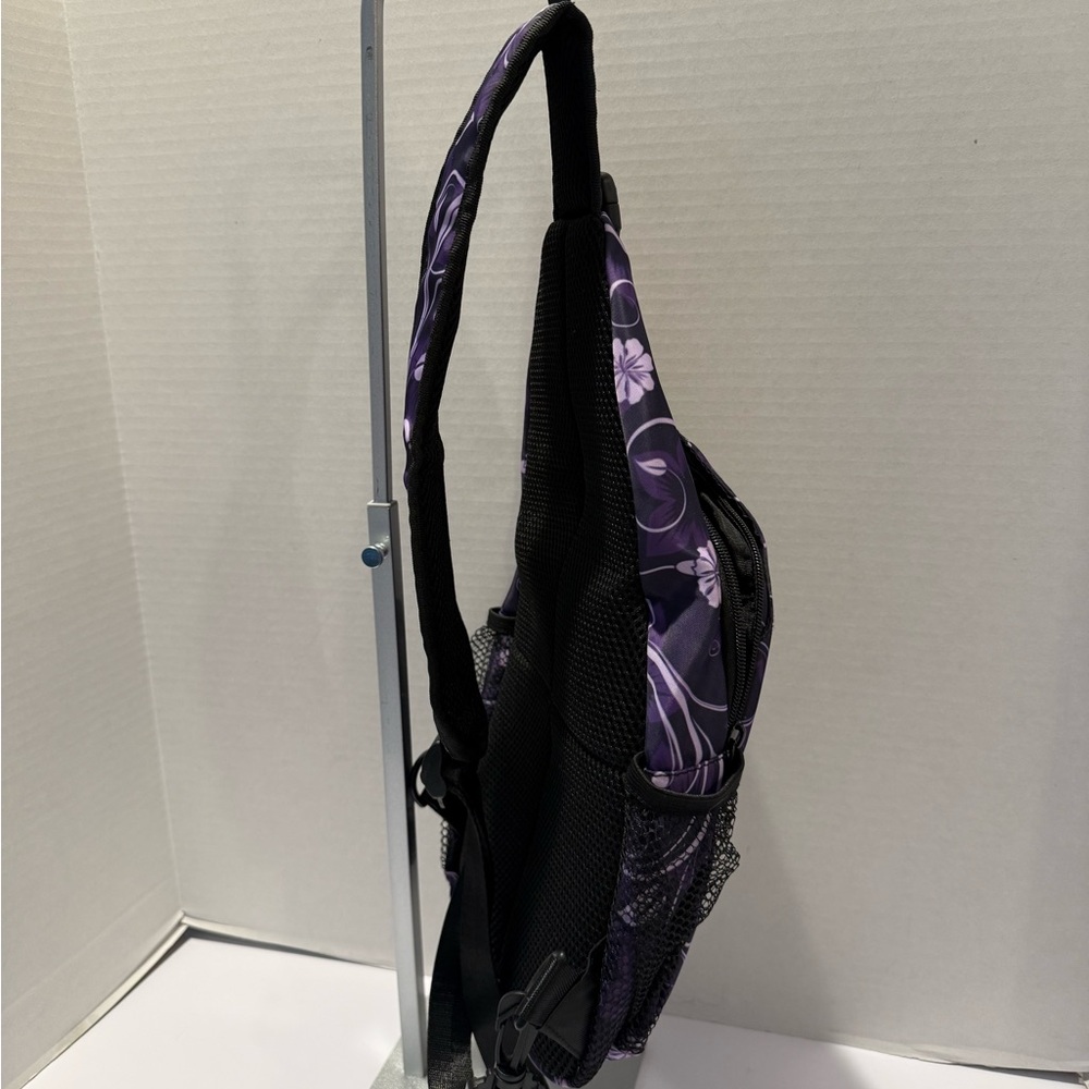 Like New!! Floral Purple Chest Sling Bag - Picture 5 of 15